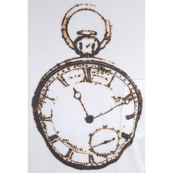 TAKAHIROMIYASHITA TheSoloist. Printed Cotton-Jersey T-Shirt 48 M White Clock - Picture 4 of 16